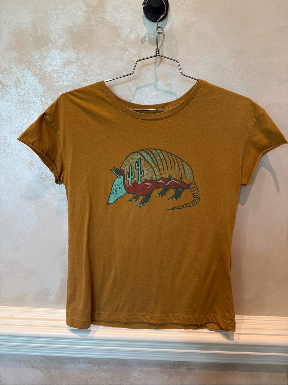 Hooey Rust Brown Armadillo Graphic Short Sleeve Tee